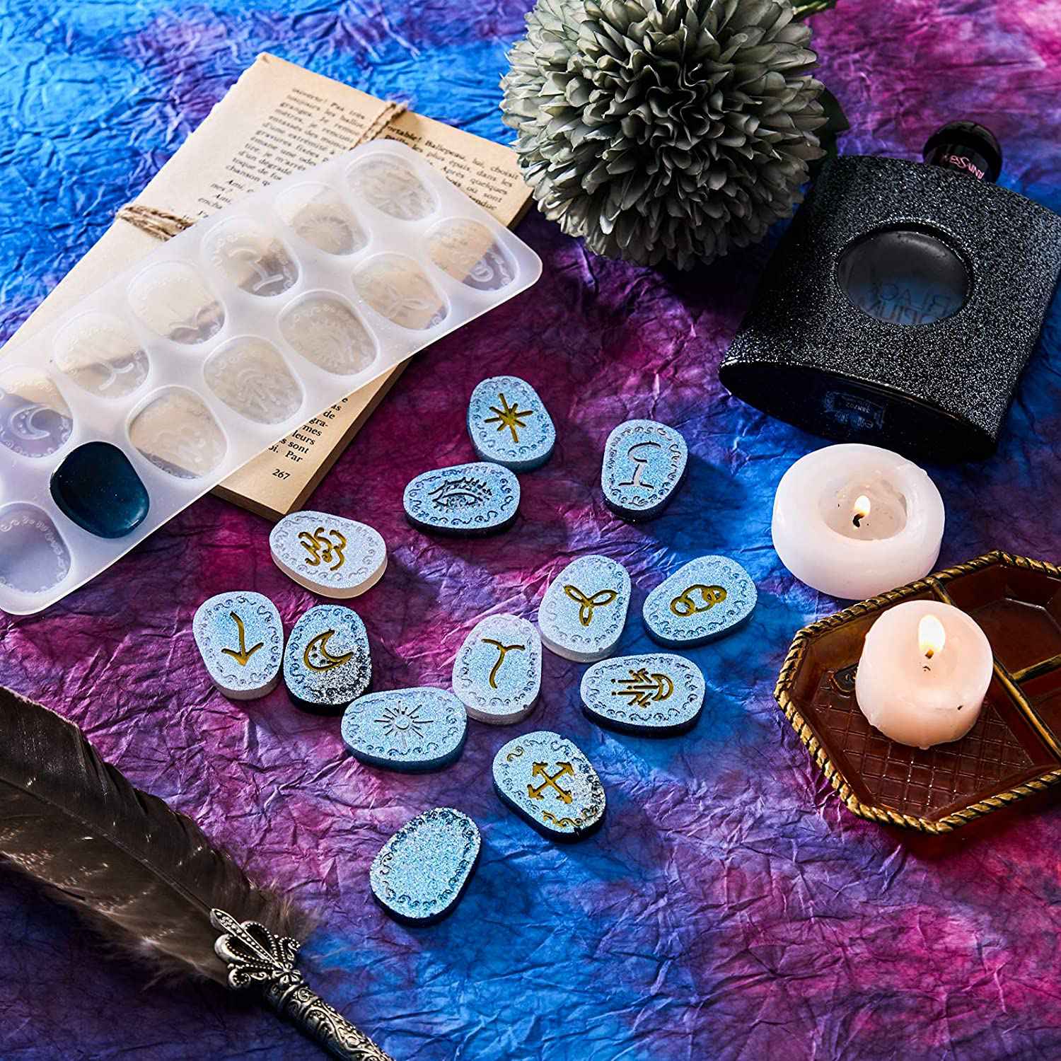 Resin Art Alphabet - Stampo in silicone ABWZ-Witch Rune per