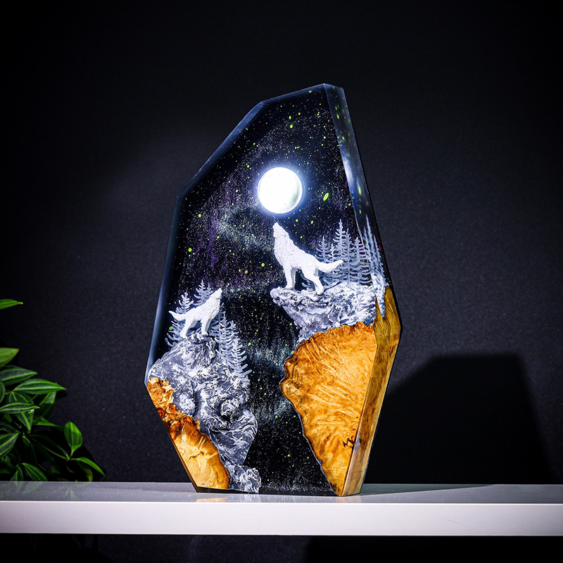 Resin Art Baby - Lampada da Tavolo in Resina a