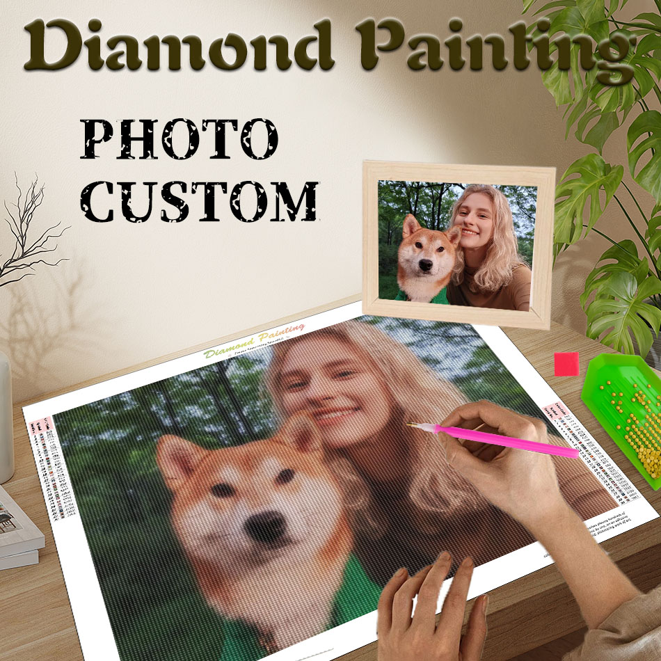 Resin Art Wedding Gift - Pittura Diamantata Personalizzata con Foto, Arte