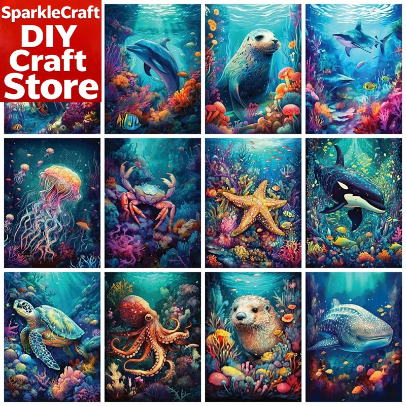 Resin Art Work - Kit di pittura con diamanti quadrati