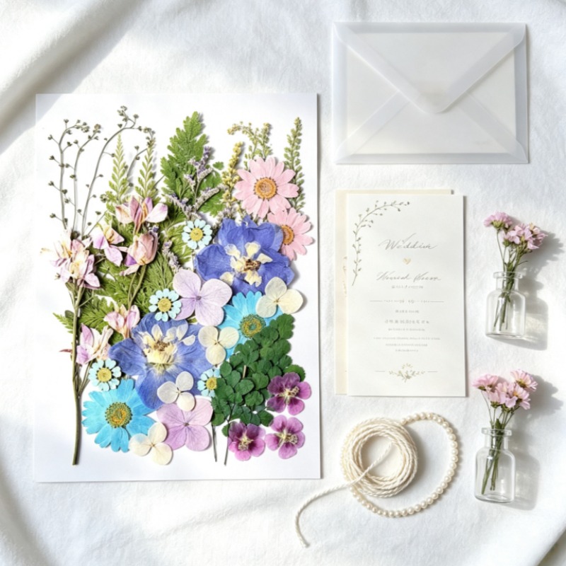 Resin Art Baby - Kit di fiori secchi pressati misti,