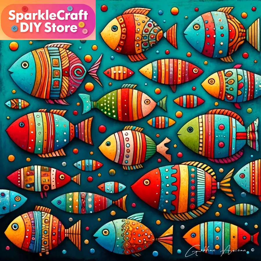 Resin Art Work - Kit Pittura Diamante 5D con Squalo