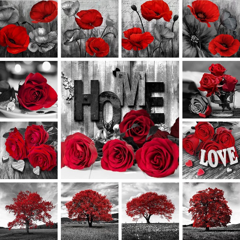 Mosaico diamante rosso nero ar - Resin Art Rose recensione e prezzo